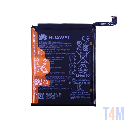 Bateria HB436486ECW para Huawei Mate 10/Mate 10 Pro/P20 Pro 4000mAh